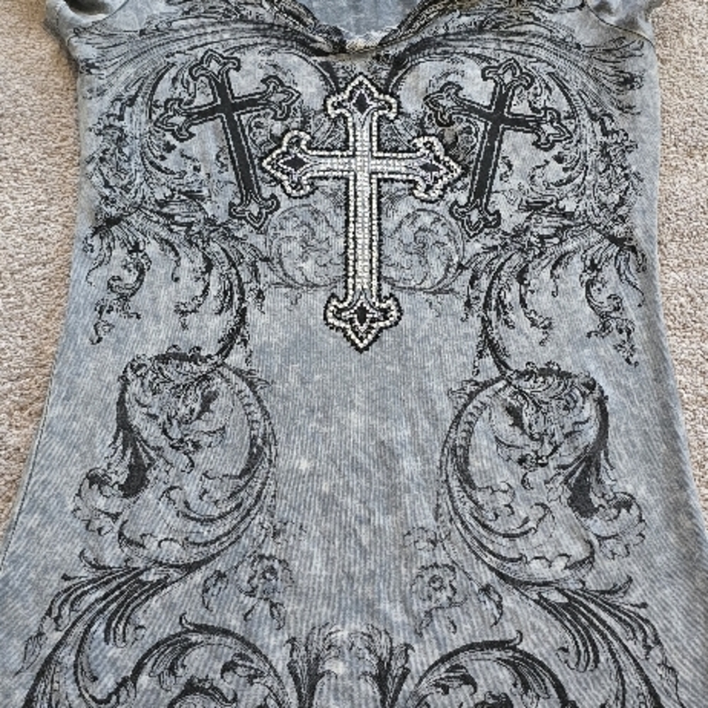Affliction Gray Graphic Tee